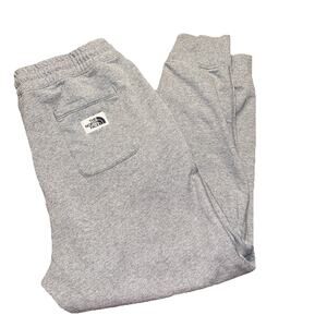 North Face Pants Adult XL Gray Fleece Drawstring Joggers Sweatpants Mens